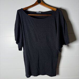 Michael Stars One Size Fits Most 100% American Black Short Sleeve Shirt